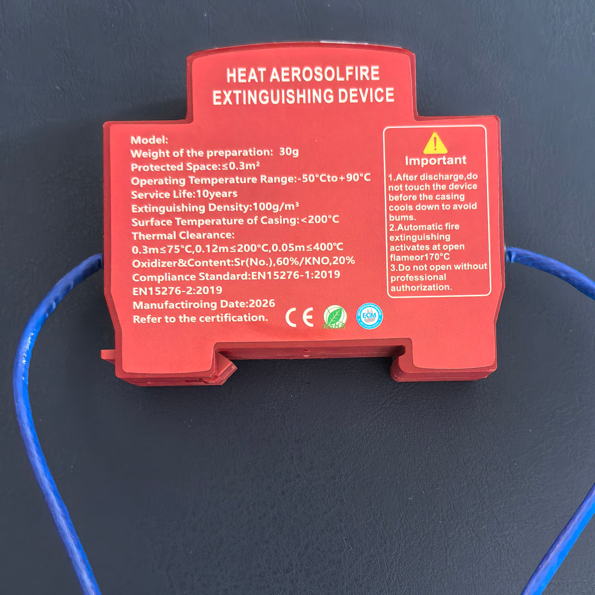 5 Pieces Fire Extinguishing Device Distribution Box Cabinet Hot Aerosol Automatic Fire Extinguishing Device