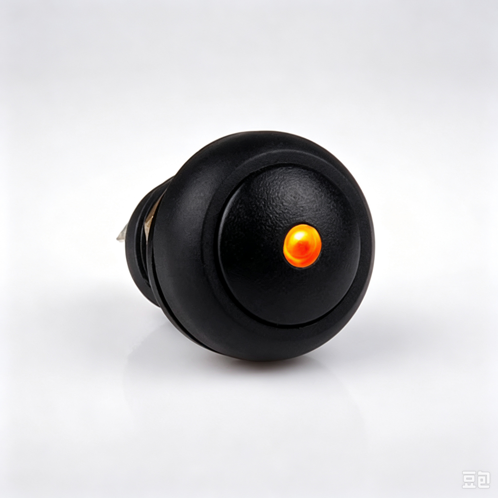 12mm IP67 Waterproof Push Button Switch, Momentary & Self-Locking, 1NO, LED Optional